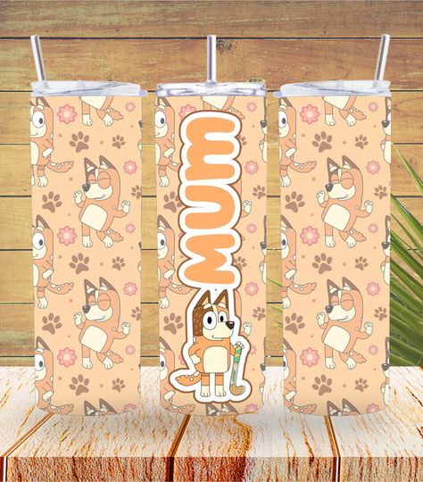 Discover BlueyDad - Chilli Mom Tumbler with lid and straw