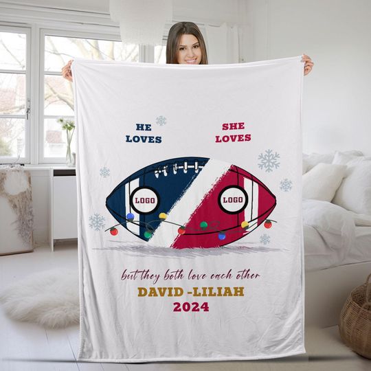 Discover Custom House Divided Blanket, Custom College Football Blanket, Sport Team Logo D1O116
