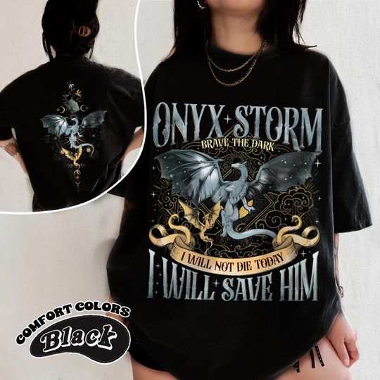 Discover Fourth Wing Series Comfort Color T-Shirt | Onyx Storm | Dragon Rider | Bookish Tee Gift