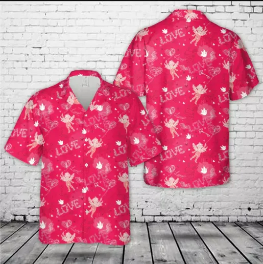 Discover Valentines Cupid Hawaiian Shirt