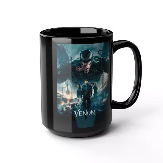Discover Venom Black Mug - Movie Lovers Coffee Cup, Gift for Fans, Pop Culture