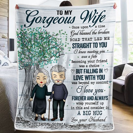 Discover To My Gorgeous Wife, I Love You Forever And Always - Gift For Couples, Personalized Blanket