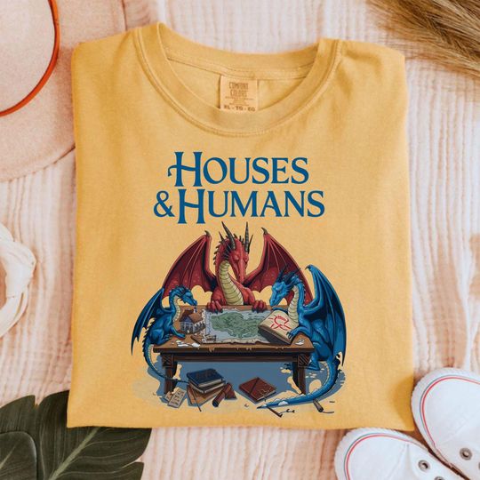 Discover Comfort Colors Houses and Humans D&D T-shirt, Dnd Houses And Humans Parody Dungeons Game