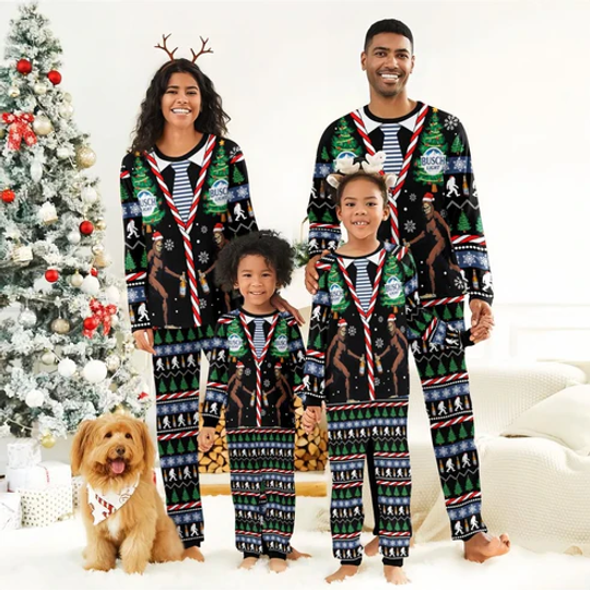 Discover Light Beer Christmas Family Pajamas Set