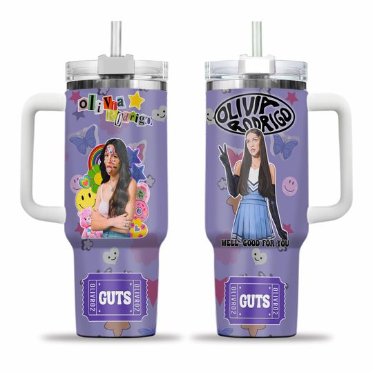 Discover Olivia Rodrigo Tumbler 40Oz, Guts World Tour Tumbler, Guts Tour 2024 Tumbler, Olivia Rodrigo Fans Gift