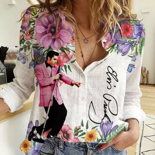 Discover Elvis Presley Women Casual Shirt Women's Blouses