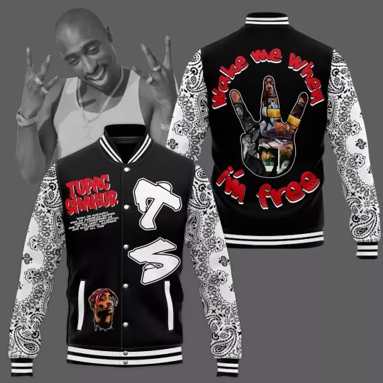Discover Tupac Shakur Baseball Jacket For Fan