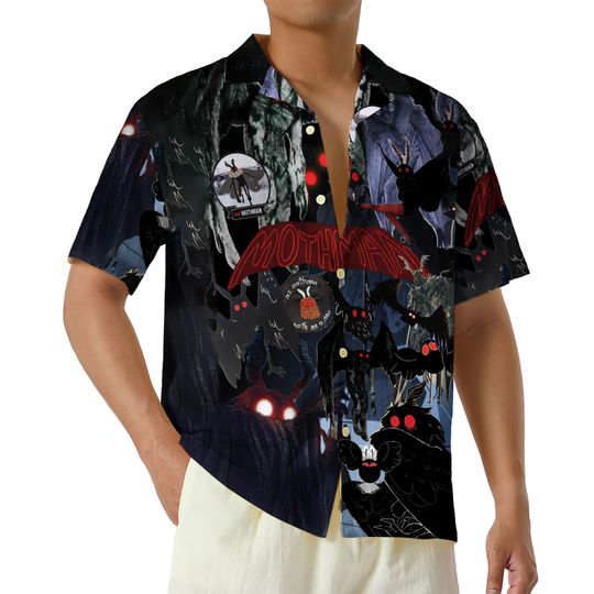 Discover Mothman Hawaii Shirt, Harbinger of Dooom Funny Cryptid Gift