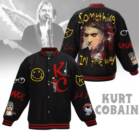 Discover Kurt Cobain Baseball Jacket For Fan