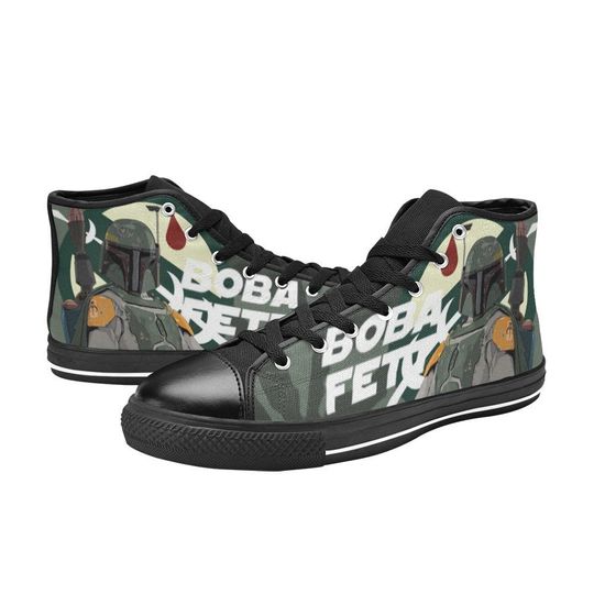 Discover Boba Fett High Top Shoes Sneakers, Personalized Custom Kids, and Adult