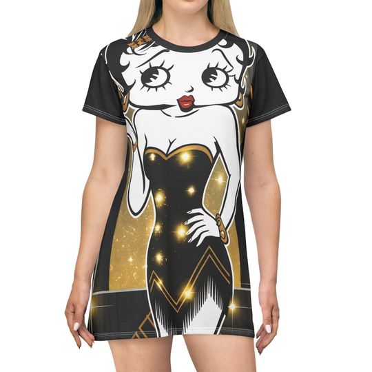 Discover Betty Boop T-Shirt Dress, Vintage Cartoon Character, Women's Fashion