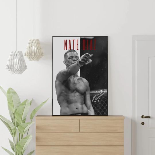 Discover Nate Diaz Motivational Poster, mma digital Print, bedroom wall
