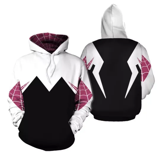 Discover Spider Gwen Stacy 3D Cosplay Hoodie