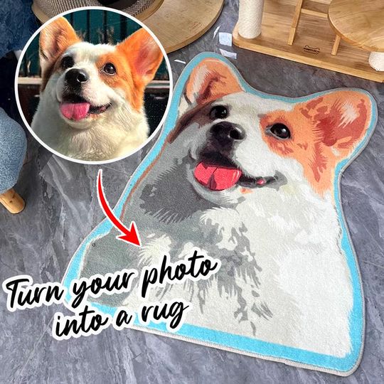 Discover Custom Pet Portrait Rug for Dogs & Cats
