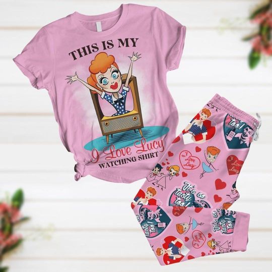 Discover Lucy Ricardo Pajamas Set, I Love Lucy T-Shirt Pants Set, Tv Lover Gift