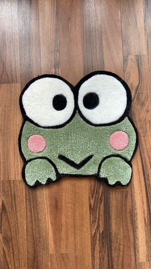 Discover Kawaii Frog Handmade Tufted Rug