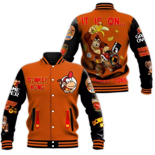 Discover Donkey Kong Baseball Jacket, Donkey Kong Jacket