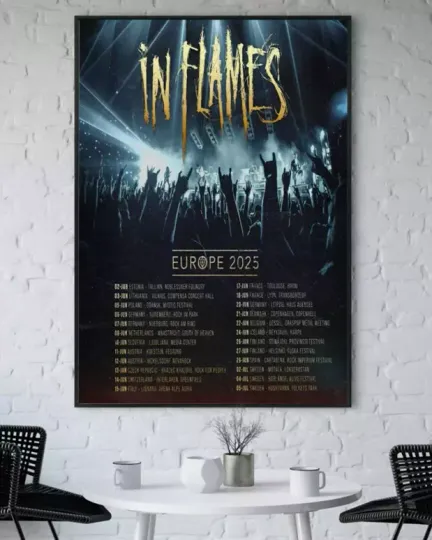 Discover In Flames Europe 2025  Tour List Home Poster
