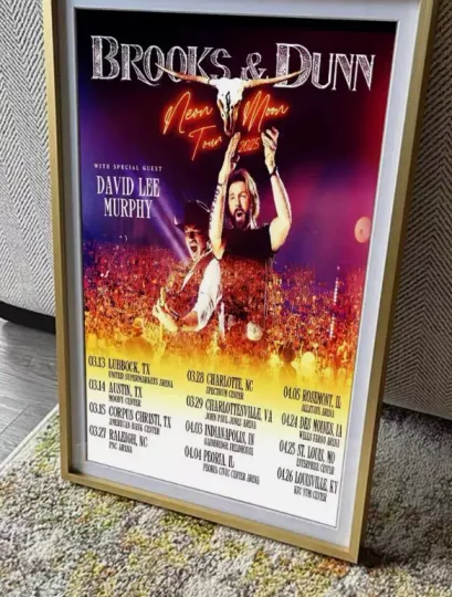 Discover Brooks & Dunn Neon Moon Tour 2025 Music Poster