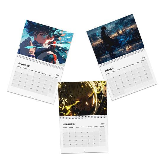 Discover Hero Anime wall calendar 2025, monthly planner, yearly planner