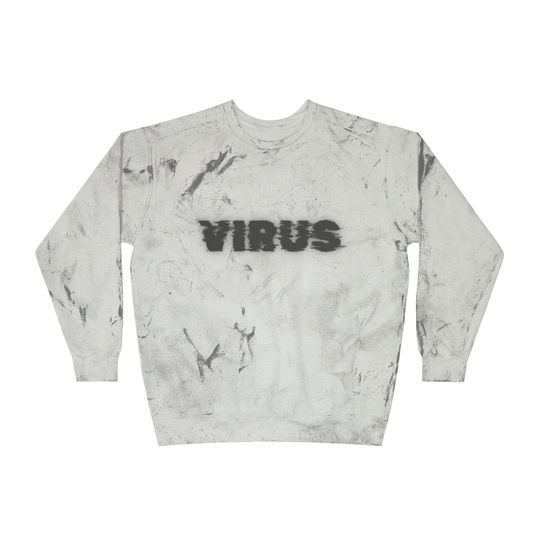 Discover Virus Graphic Unisex Color Blast Crewneck Sweatshirt
