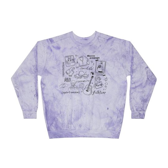 Discover Taylor Line Art Collection Color Blast Crewneck Sweatshirt