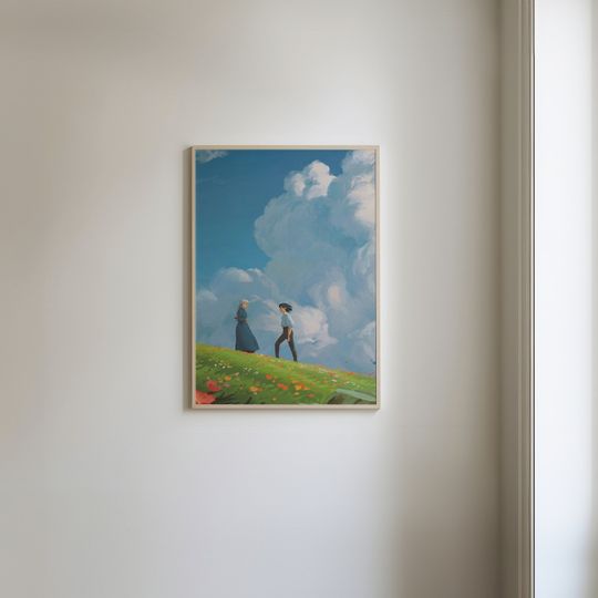 Discover Howl's Moving Castle Art Print, Sophie and Howl Art