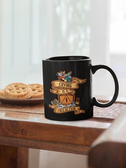 Discover Dnd mug, Crying is a Free action mug. Funny dungeon master gift