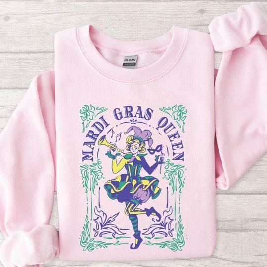 Discover Mardi Gras Queen Sweatshirt, Funny Carnival Mardi Gras Sweatshirt