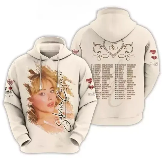 Discover Sabrina Carpenter Short N Sweet Tour 2024 Schedule 3D Hoodie Sweat