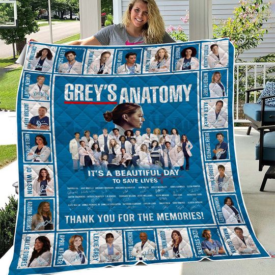 Discover Grey's Anatomy Blanket, Grey's Anatomy Fleece Blanket, It's A Beautiful Day to Save Lives