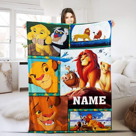 Discover Personalized Lion King Blanket, Lion King Birthday Fleece Blanket
