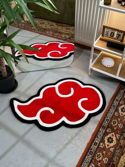 Discover Fluffy Anime Cloud Custom Tufted Rug for Gifts