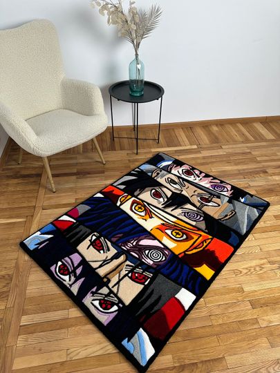 Discover Custom Anime Character Tufted Rug - Handmade Bedroom Decor