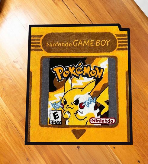 Discover Nintendo Gameboy Cartridge-GBC Video Game rug, Red gameboy cartridge rug