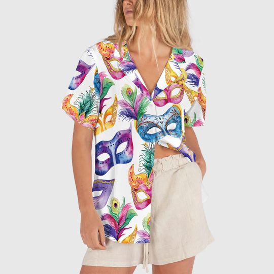 Discover Masks Mardi Gras Hawaiian Shirt, Mardi Gras Carnival Hawaii Shirt