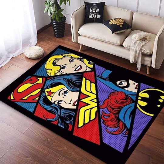 Discover Wonder Woman Rug- Super Hero Decor, DC Comics Rug, Premium Hero Rug
