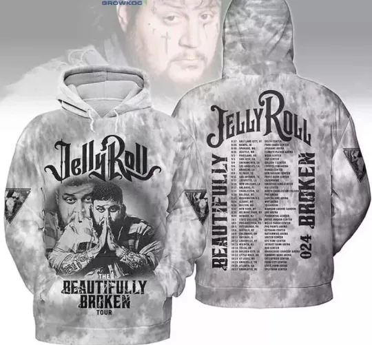 Discover Jelly Roll The Beautifully Broken Tour 2024 Hoodie