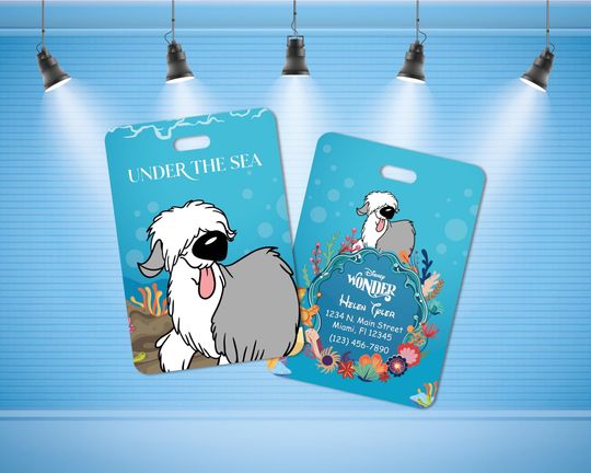 Discover Under the Sea Luggage & Backpack Tags Front and Back