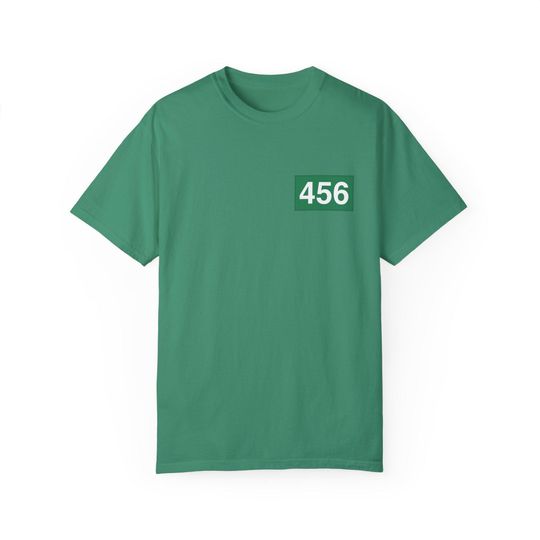 Discover 456 Squid K-Drama Costume Unisex Garment-Dyed Game T-shirt