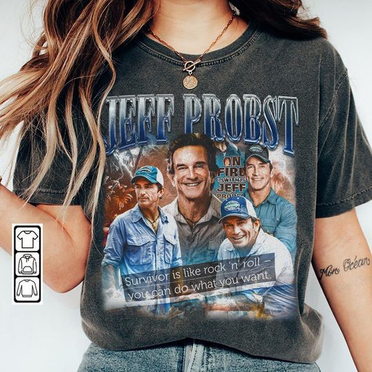 Discover Vintage Jeff Probst 90s Shirt, Bootleg Movie Presenter Homage Y2K Shirt