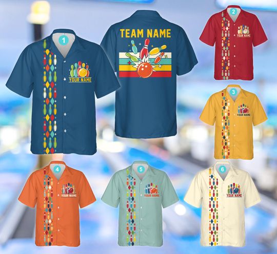 Discover Personalized Name Bowling Hawaiian Shirt