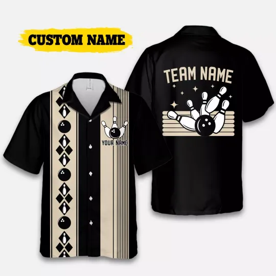 Discover Vintage Personalize Name Bowling Shirt, Custom Name