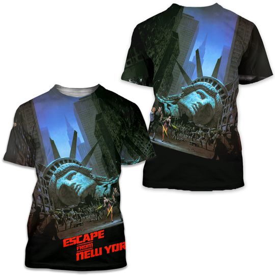 Discover Poster Movie Escape from New York, 1981 American Science Fiction 3D Shirt