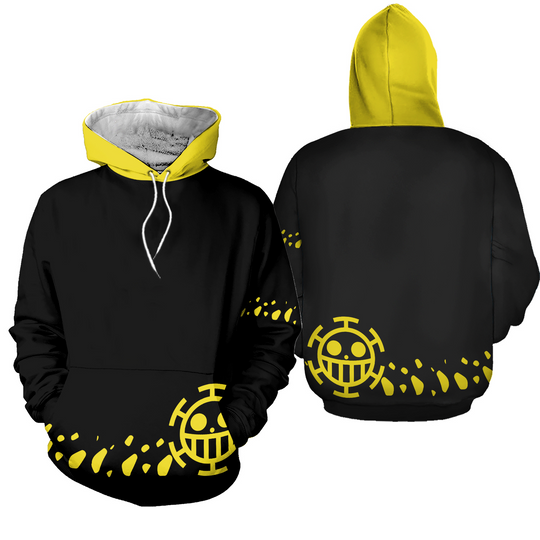 Discover Trafalgar D. Water Law Hoodie And Jogger Set Anime Costume