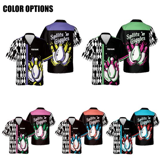 Discover Personalized Split N Giggles Bowling Hawaiian Shirt Hawaii Bowling Team Shirt