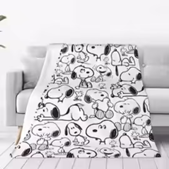 Discover Snoopy Cute Cartoon Blanket Quality Warm Soft Bedding