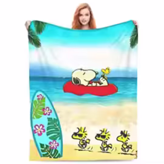 Discover Sanrio Snoopy Woodstock With Friends Fleece Blanket