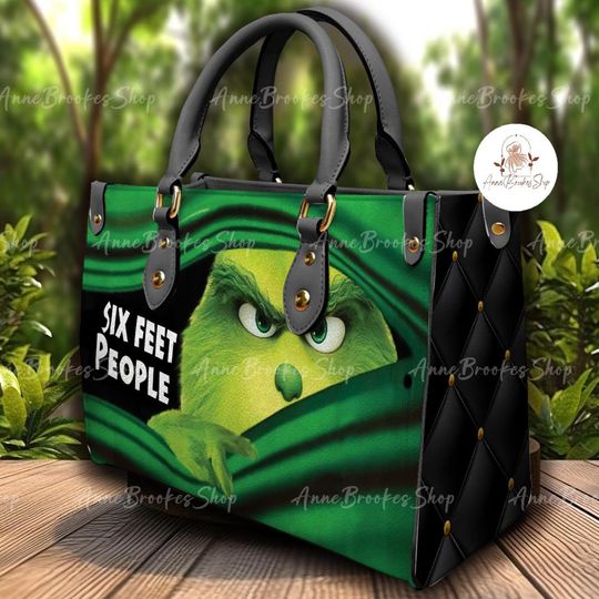 Discover funny character Christmas 3D Leather Handbag