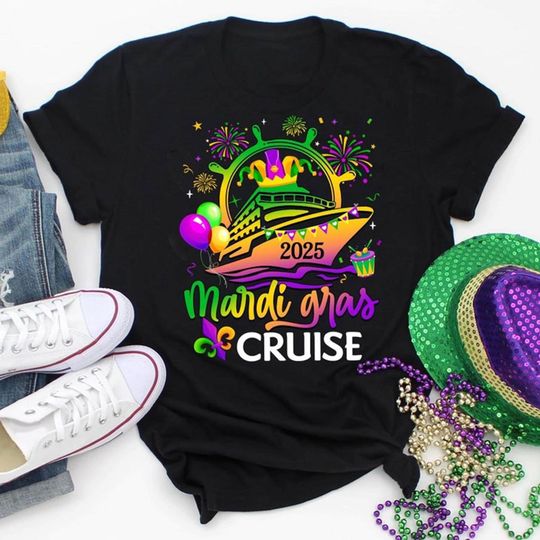 Discover Mardi Gras Cruise 2025 Shirt, Family Vacation Trip Matching Shirt